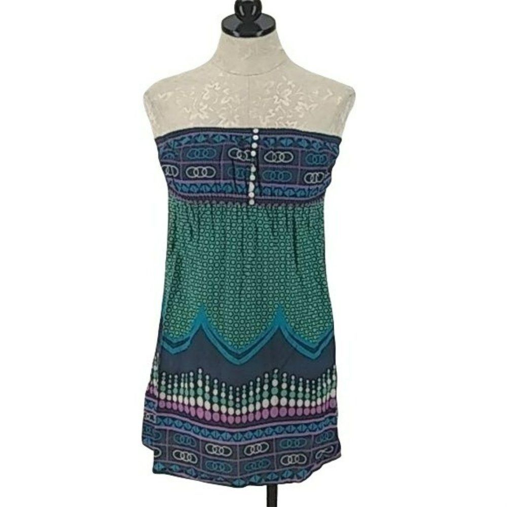 Hot Kiss Strapless‎ MultiColor Tube Top Small Strapless Blouse Tunic